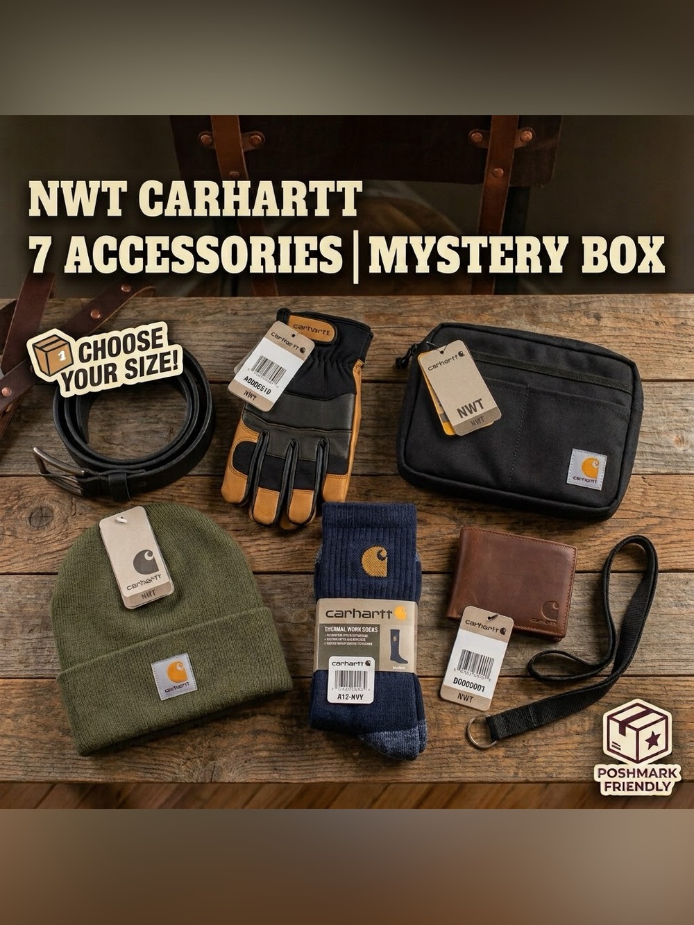 NWT Carhartt Accessories Mystery Box: Each Box gets 7 NWT Accessories!